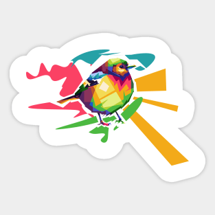 abstrak bird wpap Sticker